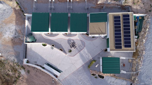 image of the observatories at IC Astronomy with the roof closed